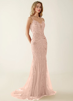 Lennonsen Pink Beading Sequin Embroidery Tulle Prom Dress image1