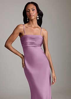 Azazie Saylor Brudtärnklänningar Klä av Sjöjungfru i Stretch Satin Axelbandslös Blåregn image3