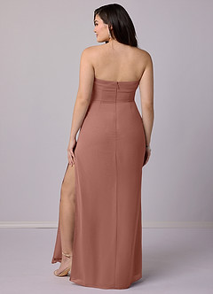 Barbie ♥ Azazie Bridesmaid Dresses Cedar Rose Sheath Strapless Chiffon Convertible Dress image9