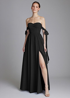 Azazie Ayanna Suknie dla druhen Linia A Zza ramienia Szyfon Do ziemi Sukienka image6