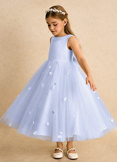 Azazie Angel vestidos de niña de las flores Vestido de Lavanda de Tul de Princesa con Lazo image4