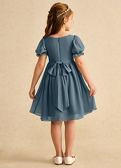 Azazie Jolie Flower Girl Dresses Twilight A-Line with Sleeves Chiffon Dress image2