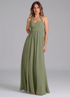 Azazie Darlyn Bridesmaid Dresses Pistachio A-Line Sweetheart Neckline Chiffon Dress image5