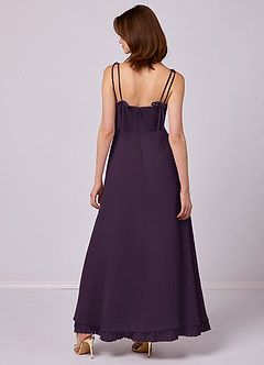 Barbie ♥ Azazie Bridesmaid Dresses Plum A-Line Pleated Chiffon Dress image6