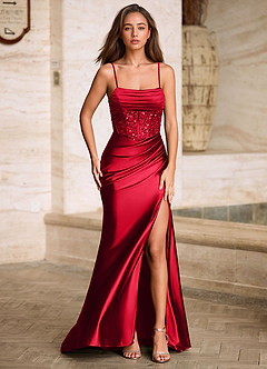 Starlit Rosso Abito da ballo con scollo a cappuccio image7