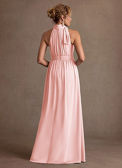 Azazie Antoinette Mother of the Bride Dresses Blushing Pink A-Line Pleated Chiffon Dress image2