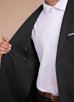 front Miles Noir Ensemble pantalon en seersucker