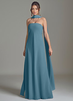 Azazie Ilana Bridesmaid Dresses Bermuda A-Line Strapless Chiffon Dress image3