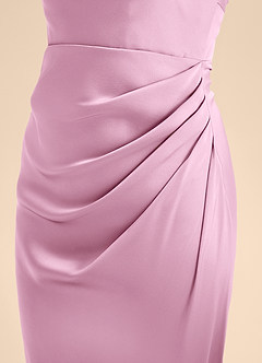 Azazie Renna Junior Meerjungfrau-Linie Plissee Stretch-Satin Kleid Bonbonrosa image7