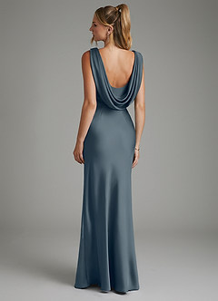Azazie Elena Bridesmaid Dresses Twilight Mermaid Pleated Stretch Satin Dress image2