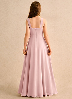 Azazie Makani Girls Formal Flower Girl Dresses Powder Pink A-Line Sweetheart Neckline Chiffon Dress image2