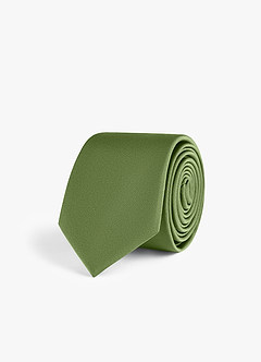 front Stretch Satin Skinny Tie