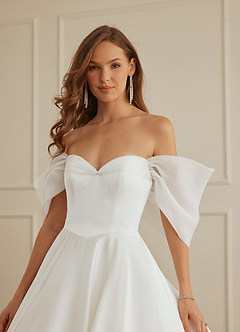 Christian Siriano Bridal for Azazie 2013 Wedding Dresses Drop Wasit Stretch Satin and Organza Ball Gown image3