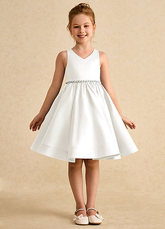 Azazie Julietta vestidos de niña de las flores Vestido de Marfil de Tul de Princesa con Convertible image9