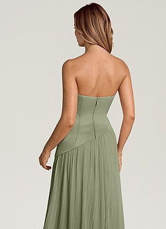 Azazie Tierney Bridesmaid Dresses Pistachio A-Line Strapless Chiffon Convertible Dress image5