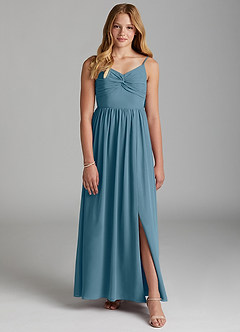 Azazie Zeya Junior Bermuda A-Line Chiffon Dress image1