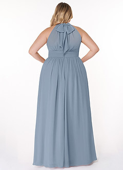Azazie Iman Bridesmaid Dresses A-Line A-Line Ruched Chiffon Floor-Length Dress image2