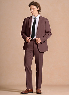 front James Espresso Structured Stretch Suit