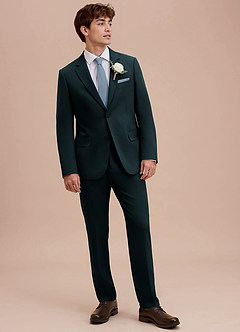 front Ethan Navy Blue Refined Weave Suit