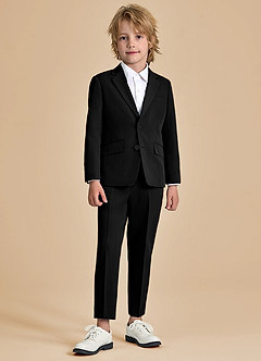 front Oliver Boys Black 2-Piece Suit