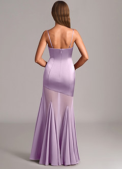 Azazie Uma Final Sale Frosted Lilac Mermaid Strapless Chiffon Convertible Dress image5