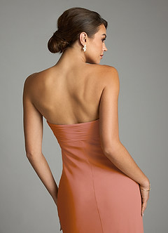 Azazie Saylor Vestidos de damas de honor Vestido de Mai Tai de Gasa de Corte Sirena con Sin tirantes image10