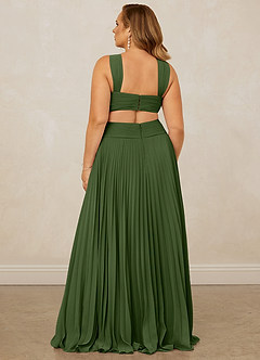 Christian Siriano Bridal for Azazie 1009 Bridesmaid Dresses Olive A-Line Pleated Chiffon Dress image15