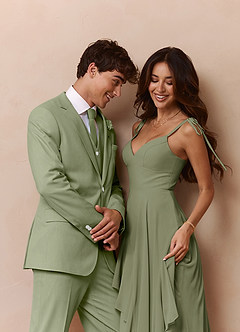 front James Pistachio Structured Stretch 3-piece suit