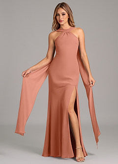 Azazie Kinsley Bridesmaid Dresses MAI TAI Mermaid Pleated Chiffon Dress image5