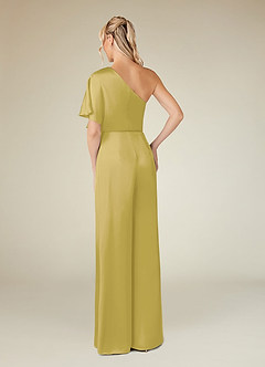 Azazie Hagretta Moeder van de bruid jurken Broekpak Jurk van Stretch Satijn Kanarie image2