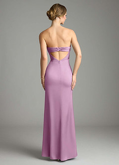 Azazie Leonis Bridesmaid Dresses Wisteria Mermaid Pleated Stretch Satin Convertible Dress image2