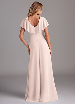 Azazie Lainey Bridesmaid Dresses Rose Petal A-Line with Pockets Chiffon Dress image7