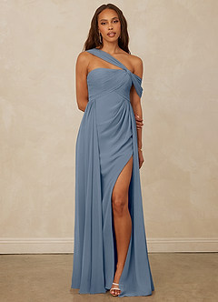 Christian Siriano Bridal for Azazie 1014 Bridesmaid Dresses Twilight A-Line Off the Shoulder Chiffon Dress image1