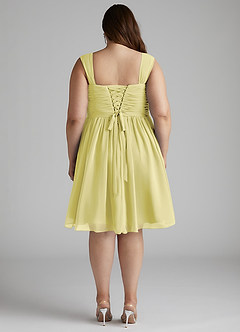 Azazie Angie Abiti da Damigella Abito A-Line in Chiffon Corsetto Sorbetto Al Limone image14