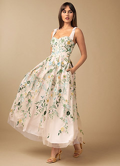 Robe Longue Rose Blush Multi Aurelie image6