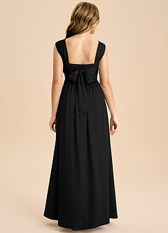 Azazie Hattie Junior Klä av A-Line i Stretch Satin Plisserad image2