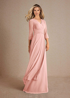 Azazie Mayfield Abiti per la Madre della Sposa Abito A-Line in Chiffon Plissettato Rosetta image2