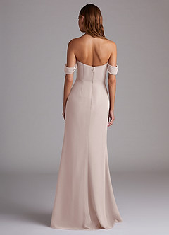 Azazie Saige Bridesmaid Dresses Rose Petal A-Line Off the Shoulder Chiffon Convertible Dress image7