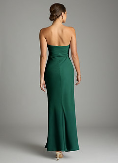 Azazie Saylor Brudtärnklänningar Klä av Sjöjungfru i Chiffong Axelbandslös Smaragdgrön image11