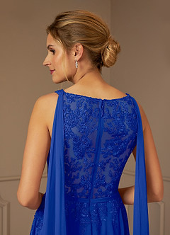 Azazie Joules Mother of the Bride Dresses Royal Blue A-Line Sequins Chiffon Dress image8