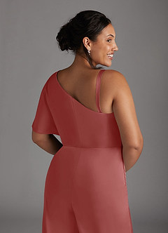 Azazie Hagretta Mother of the Bride Dresses Antique Rose Jumpsuit/Pantsuit Stretch Satin Dress image11