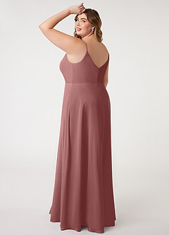 Azazie Daenerys Bridesmaid Dresses Desert Rose A-Line Cowl Chiffon Dress image11