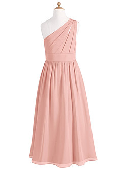 Azazie Molly Junior Amethyst A-Line Pleated Chiffon Dress image7