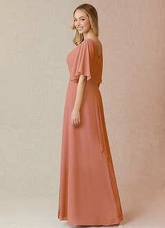 Azazie Cierra Final Sale MAI TAI A-Line V-Neck Chiffon Dress image5