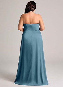 Azazie Wren Bridesmaid Dresses Bermuda A-Line Strapless Stretch Satin Convertible Dress image9