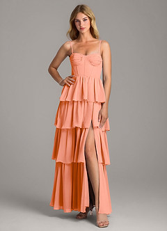 Azazie Alanna Bridesmaid Dresses Sunset A-Line Sweetheart Neckline Chiffon Dress image3