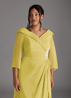 Azazie Jaycee Abiti per la Madre della Sposa Abito A-Line in Chiffon Canarino image11