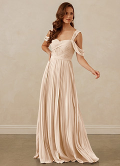 Christian Siriano Bridal for Azazie 1013 Bridesmaid Dresses White Alabaster A-Line Off the Shoulder Chiffon Dress image7