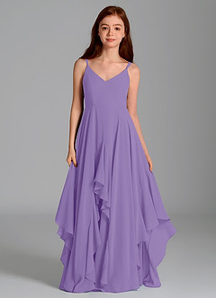 Azazie Karan Junior Tahiti A-Line Chiffon Dress image4