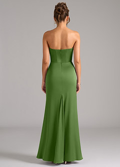 Azazie Debby Bridesmaid Dresses Basil Mermaid Strapless Stretch Satin Convertible Dress image7